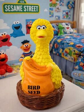 Vintage Big Bird Seed Money Coin Piggy Bank Sesame Street